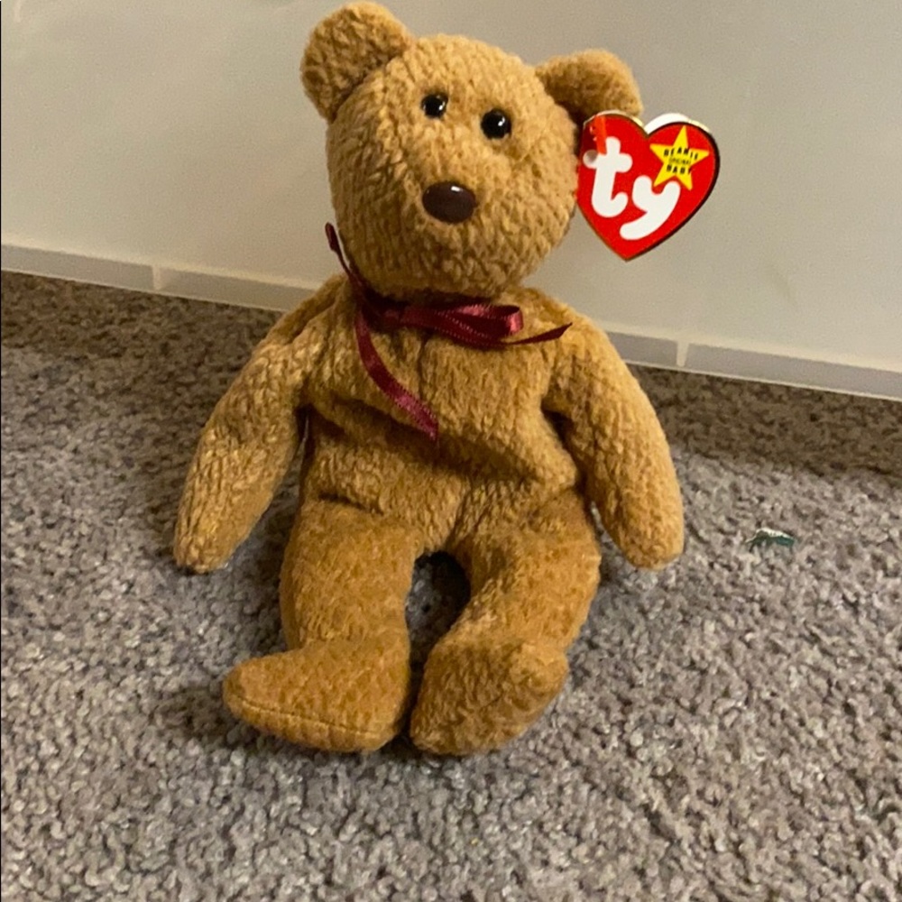 Rare ty curly beanie baby with errors